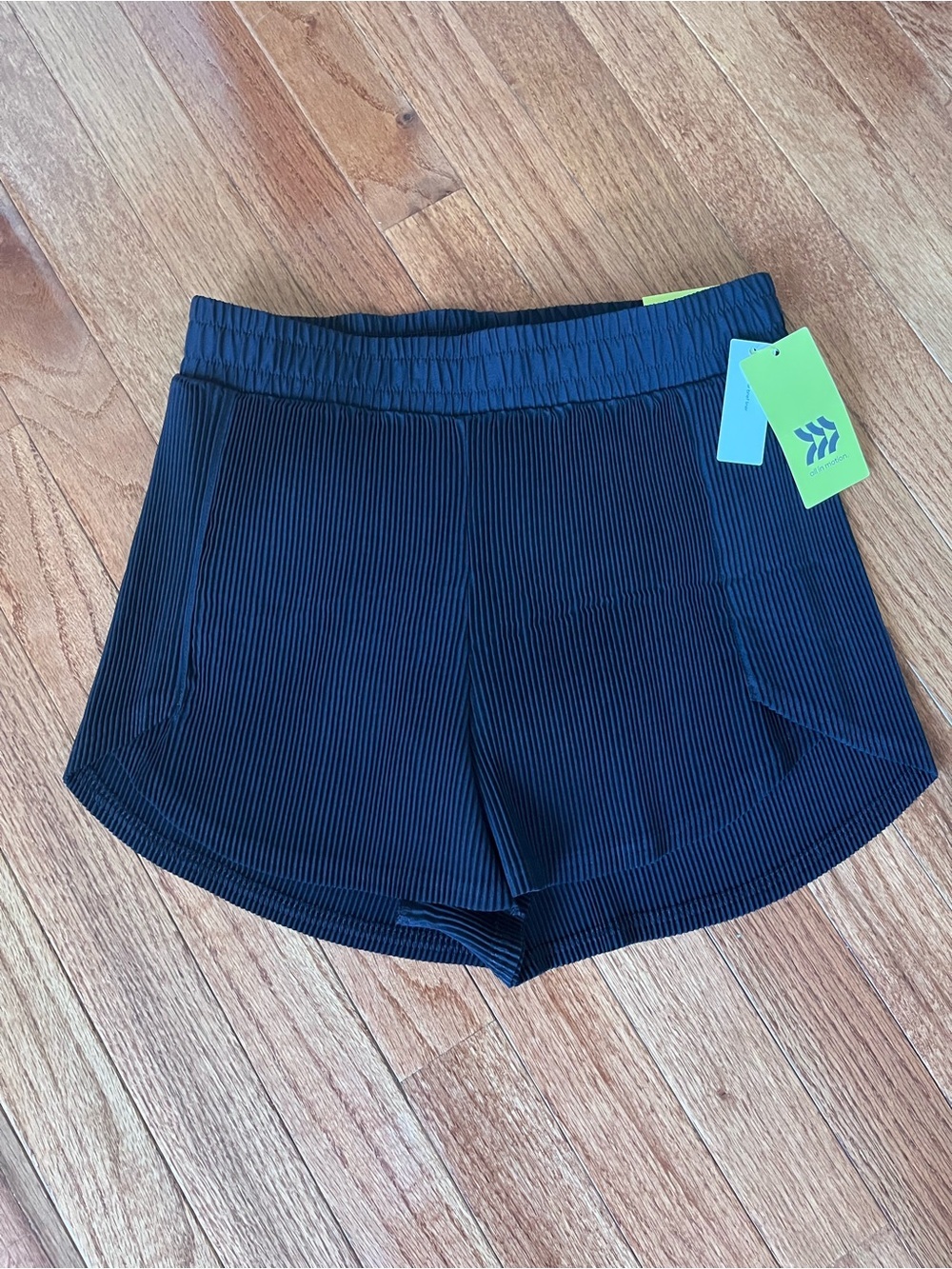 Women's Black Ribbed Tennis/Pickleball Shorts, XS, NWT